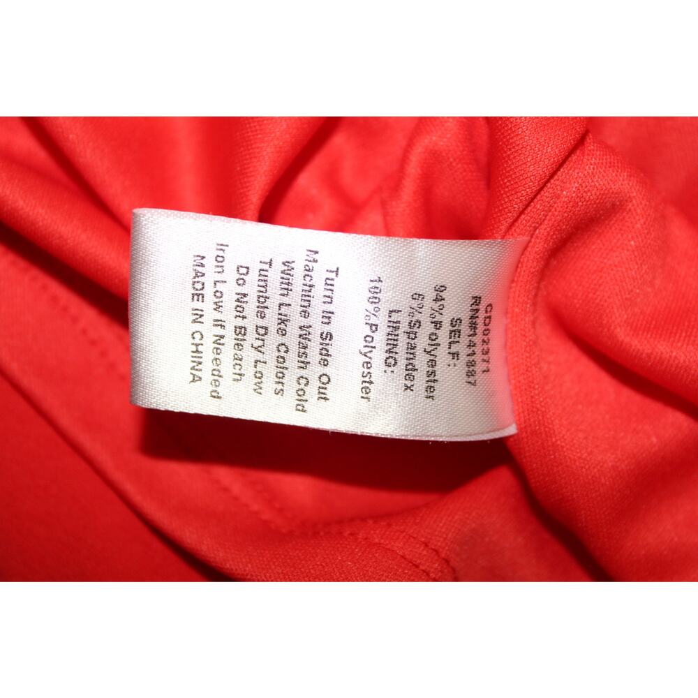 TCEC Red Ruffle Hem Mini Dress Sleeveless Spaghetti Strap Women’s Size L - Picture 5 of 5